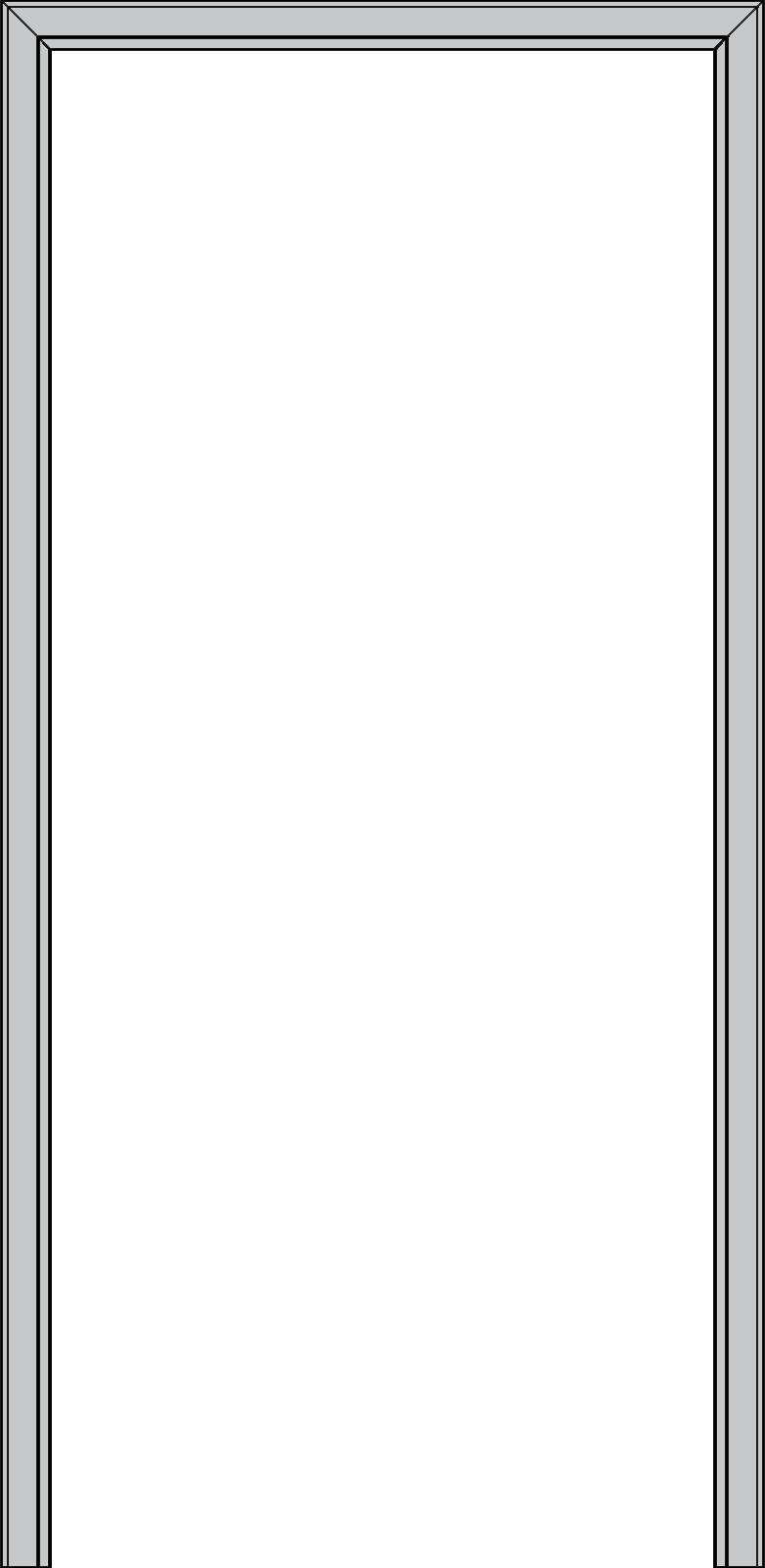 Three-Sided Hollow Metal Frame