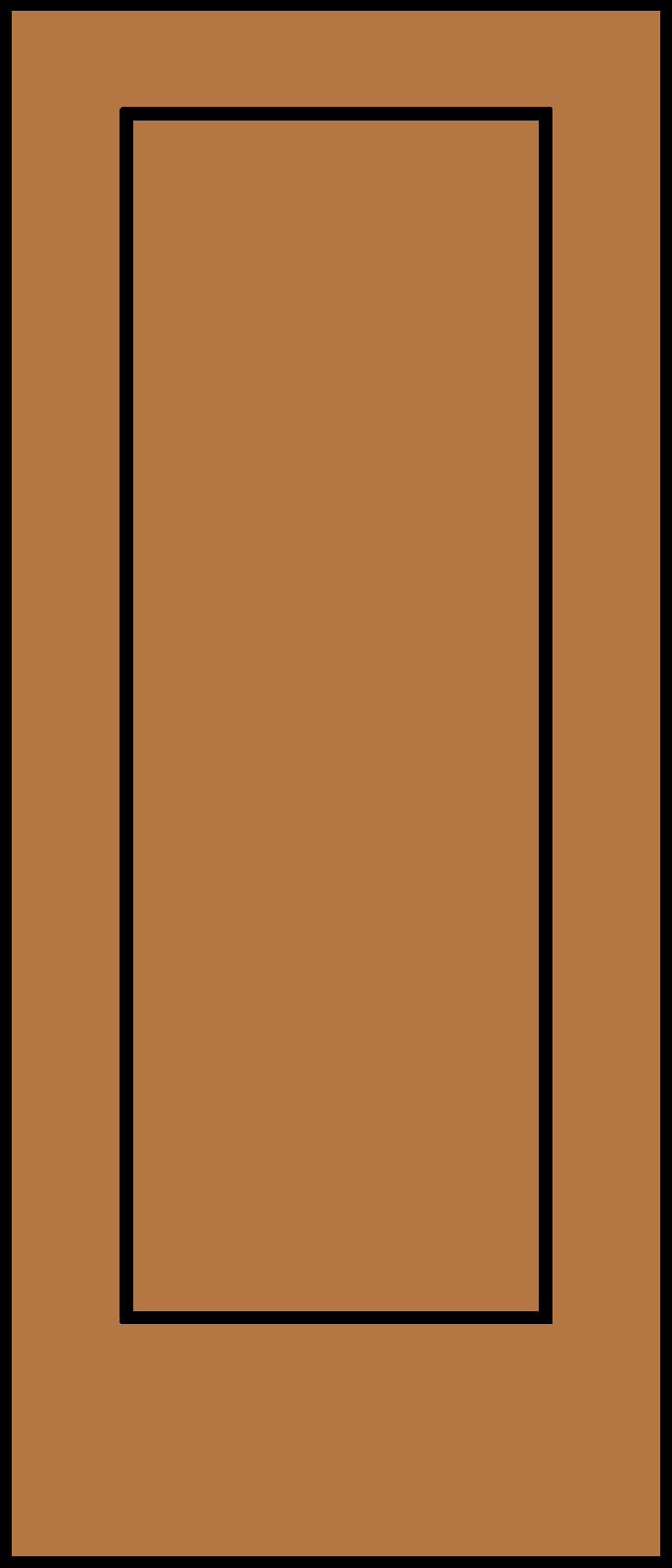 1 Panel Wood Door
